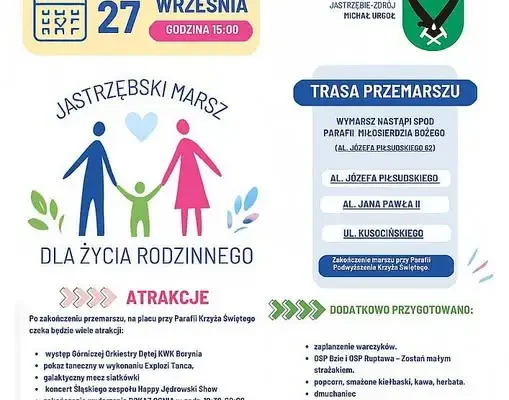 Jastrzębski Marsz dla Życia Rodzinnego już w niedzielę – sprawdź trasę i atrakcje
