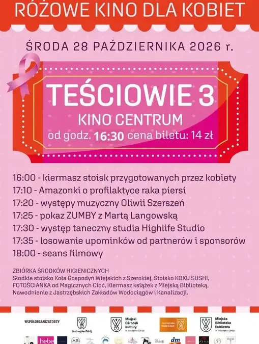 Różowe Kino dla Kobiet w Kinie Centrum – kiermasz, profilaktyka i seans